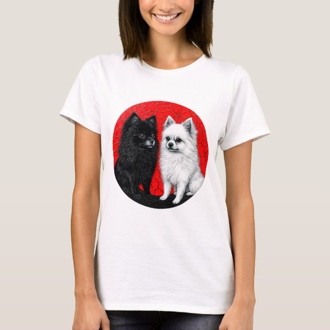 T-shirt chien Spitz japonais (Devant)