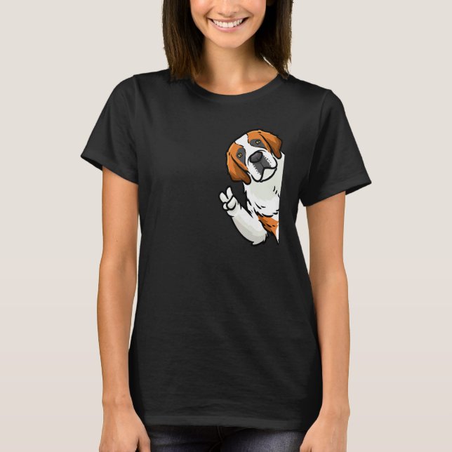 T-shirt Chien St Bernard Du Côté (Devant)