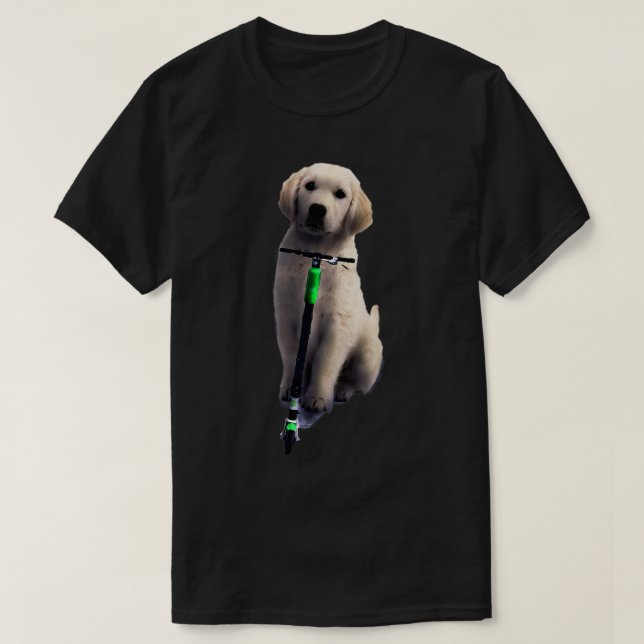 T-shirt Chien sur Scooter (Design devant)