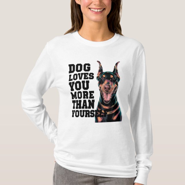 T-shirt Chien t'aime (Devant)