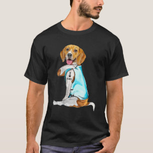 T-shirt Chien Tattoos I Love Papa Amoureux des chiens Cade