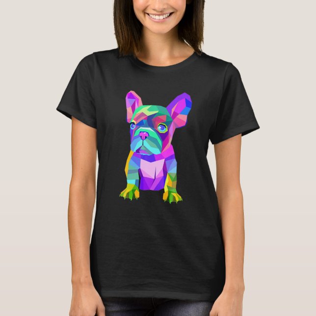 T-shirt Chien-taureau français mignon, Conception de race  (Devant)