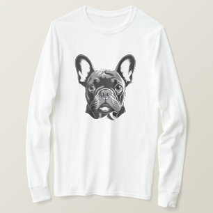 T-shirt Chien-taureau français personnalisé noir et blanc