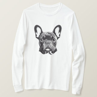T-shirt Chien-taureau français personnalisé noir et blanc