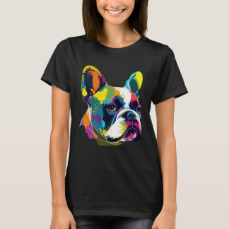 T-shirt Chien-taureau français Pop Cute