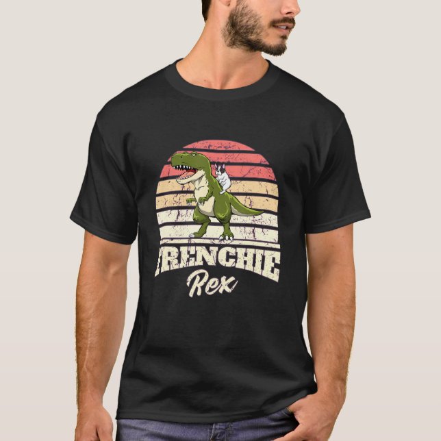 T-shirt Chien-taureaux français Dinosaur T Rex Frenchie Re (Devant)