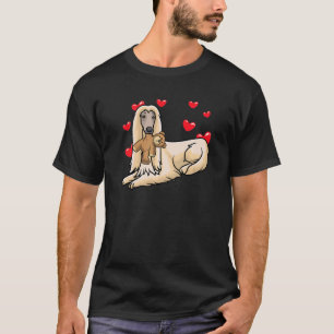 T-shirt Chien Tazi Hound Afghan Avec Animal Stuffé