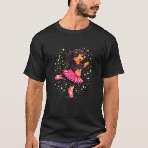 T-shirt Chien teckel danseur de ballet Filles ballerines m