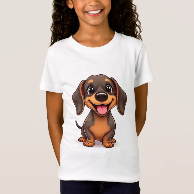 T-Shirt Chien teckel mignon (Devant)