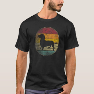 T-shirt Chien teckel   Soleil Rétro Chiot Animal 70s 80s