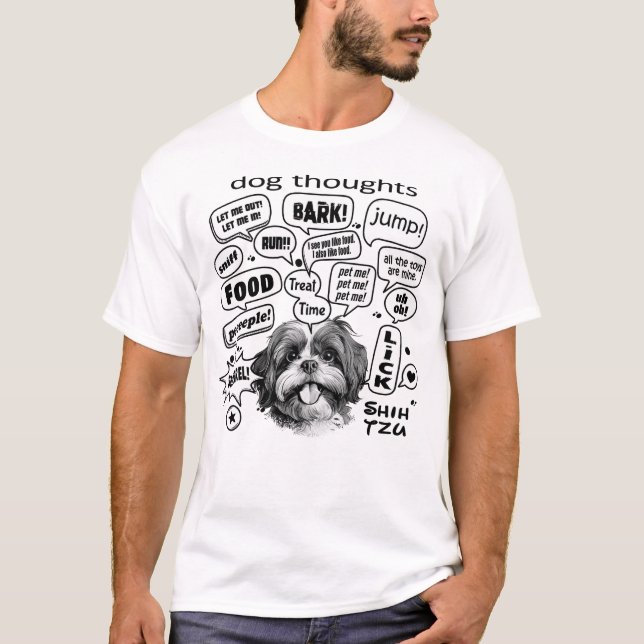 T-shirt Chien Thoughts - Chih Tzu (Devant)