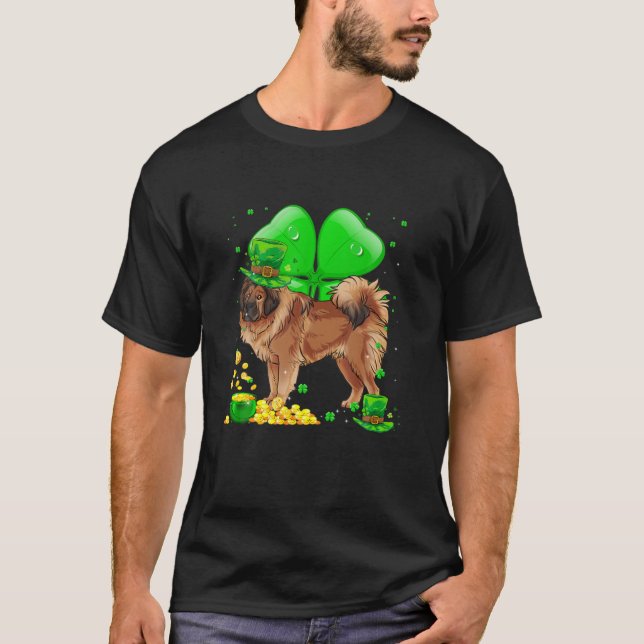 T-shirt Chien Tibétain Mastiff Lucky Charm St. Patrick's D (Devant)