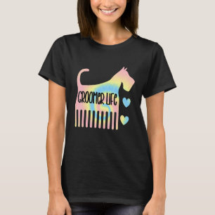 T-shirt Chien toiletteur toiletteur marionnette peigne cis