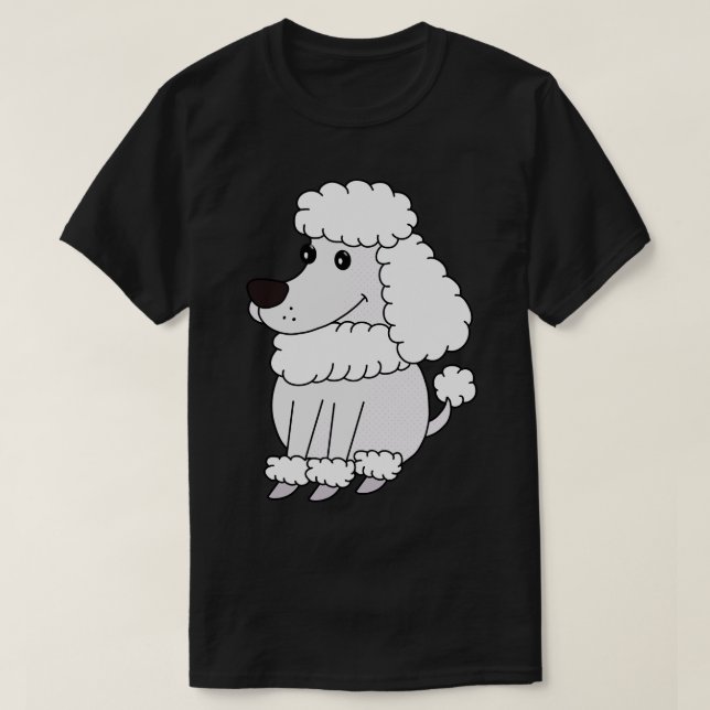 T-shirt Chien toon adorable Poodle (Design devant)