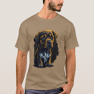 T-shirt chien triste garçon rétro