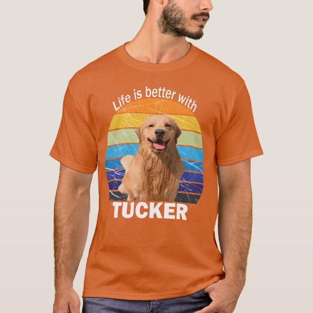 T-shirt chien tucker vintage vintage (Devant)