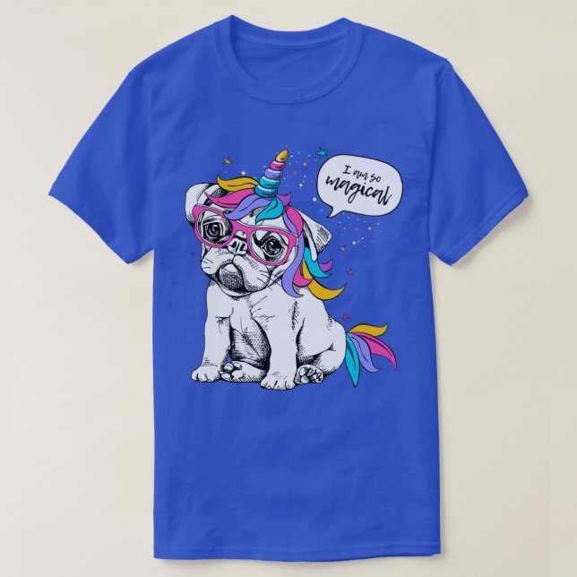 T-shirt Chien Unicorne je suis si magique (Design devant)
