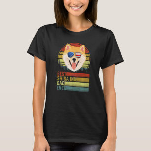 T-shirt Chien Vintage Best Shiba Inu Papa Jamais Père Jour