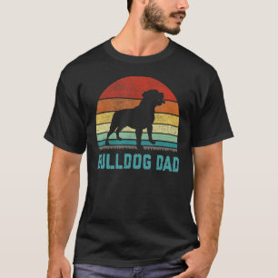 T-shirt Chien vintage de papa de chien de taureau