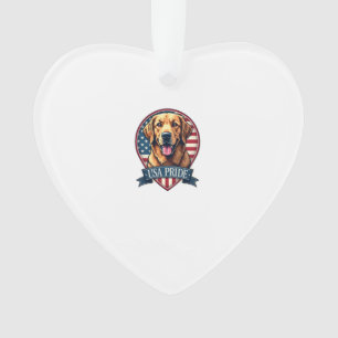 T-shirt chien vintage Golden Retriever USA Pride 4