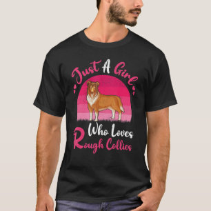 T-shirt Chien vintage Juste Une Fille Qui Aime Les Collies