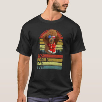 T-shirt Chien Vintage Meilleur caniche Papa Jamais Père Jo