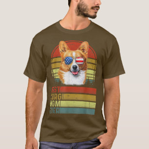 T-shirt Chien Vintage Meilleur Corgi Maman Jour des Mères