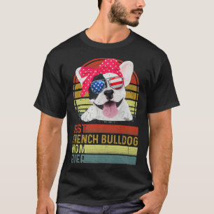 T-shirt Chien Vintage Meilleur Français Bulldog Maman Ever