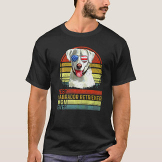 T-shirt Chien Vintage Meilleure Mère Labrador Retriever Ma