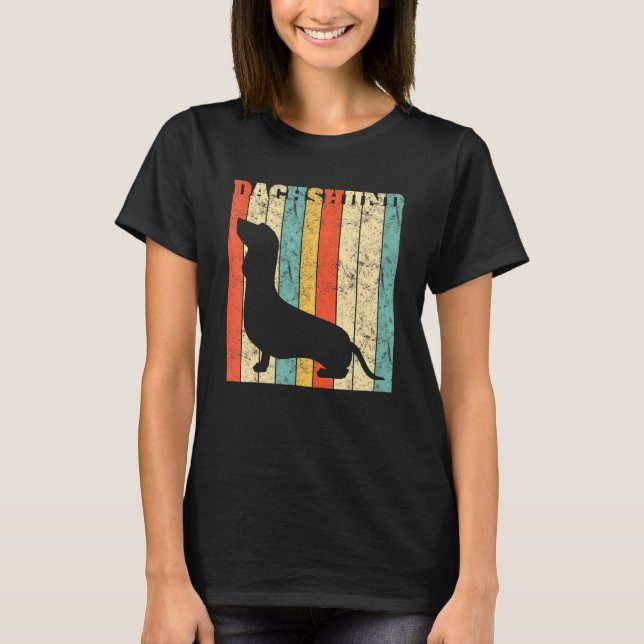 T-shirt Chien Vintage rétro Dachshund (Devant)