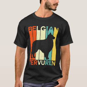 T-shirt Chien Vintage rétro Tervueren Silhouette Chien