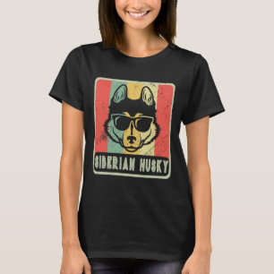 T-shirt Chien vintage Sibérien Husky Chien Pour Chien