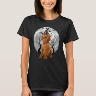 T-shirt Chien Vizsla Et Lune Costume Halloween Chien