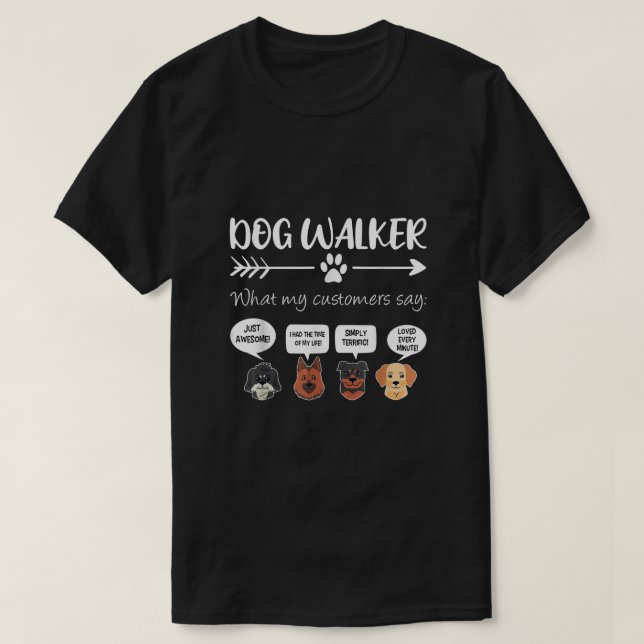 T-shirt Chien Walker Chemise Chien Marche Cadeau Drôle Mig (Design devant)