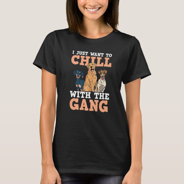 T-shirt Chien Walker Sitter Sitting Trainer Chill Avec G (Devant)