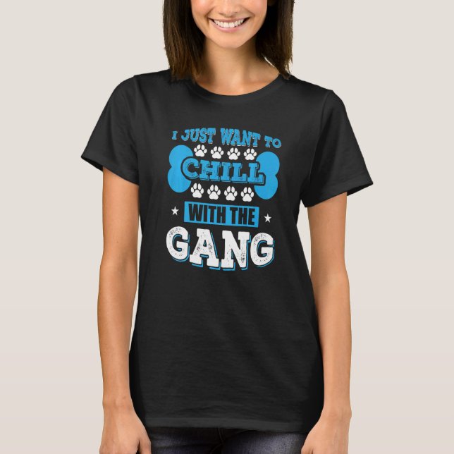 T-shirt Chien Walker Sitter Sitting Trainer Chill Avec G (Devant)
