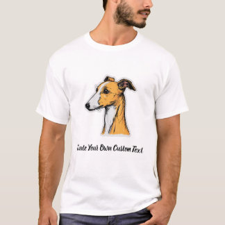 T-shirt Chien Whippet Créez votre propre texte personnalis