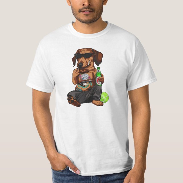 T-shirt Chien Wiener Viagra Boys Sebastian Murphy (Devant)