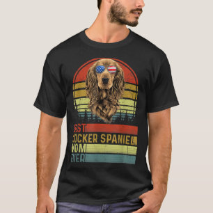 T-shirt Chienne Vintage Meilleure Maman Cocker Spaniel Mèr