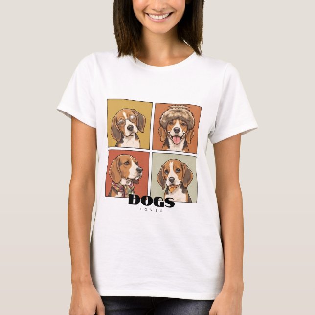 T-shirt chiens (Devant)
