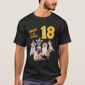 T-shirt Chiens 18e anniversaire mignon drôle chiot