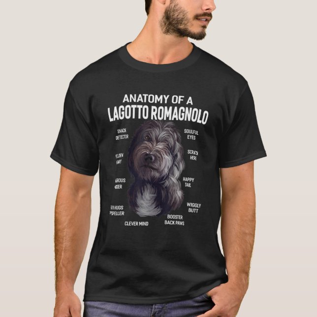 T-shirt Chiens 365 Anatomie D'Un Chien De Lagotto Romagnol (Devant)