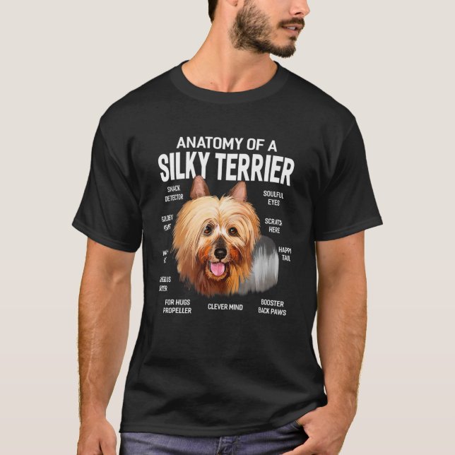 T-shirt Chiens 365 Anatomie D'Un Chien De Terrier Soyeux D (Devant)