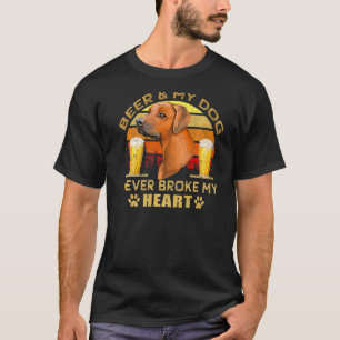 T-shirt Chiens 365 Bière & Rhodesian ridgeback Chien Jamai