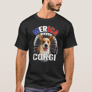 T-shirt Chiens 365 Merica Corgi Chien Drapeau Américain 4