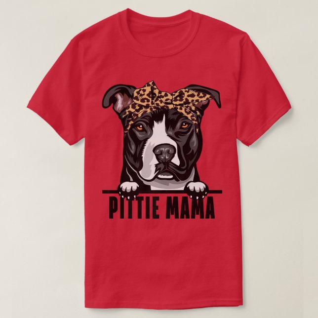 T-shirt Chiens 365 Pitbull Dog Pittie Mama Pit Bull Chien  (Design devant)