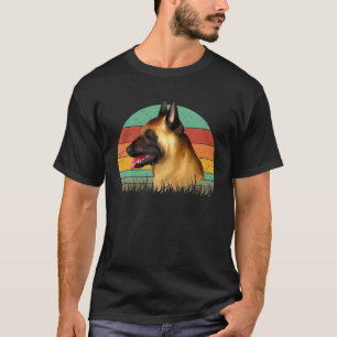 T-shirt Chiens 365 Retro Belge Malinois Chien Style Vintag