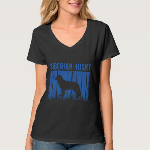 T-shirt Chiens 365 Retro Sibérie Husky Chien Vintage