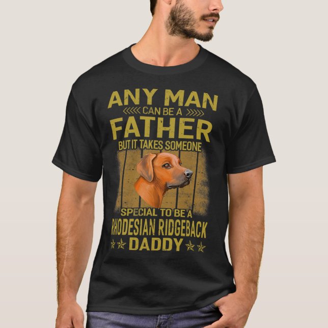 T-shirt Chiens 365 Rhodesian Ridgeback Chien Daddy Papa Do (Devant)