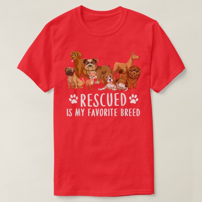 T-shirt Chiens 365 Secouru Est Mes Amoureux de les chiens  (Design devant)